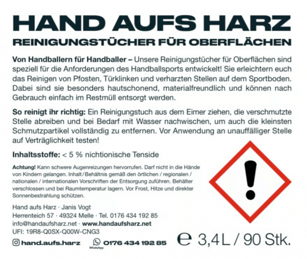 Harz Reinigungstücher für Oberflächen 3